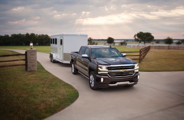 2017 Chevy Silverado 1500 towing a trailer