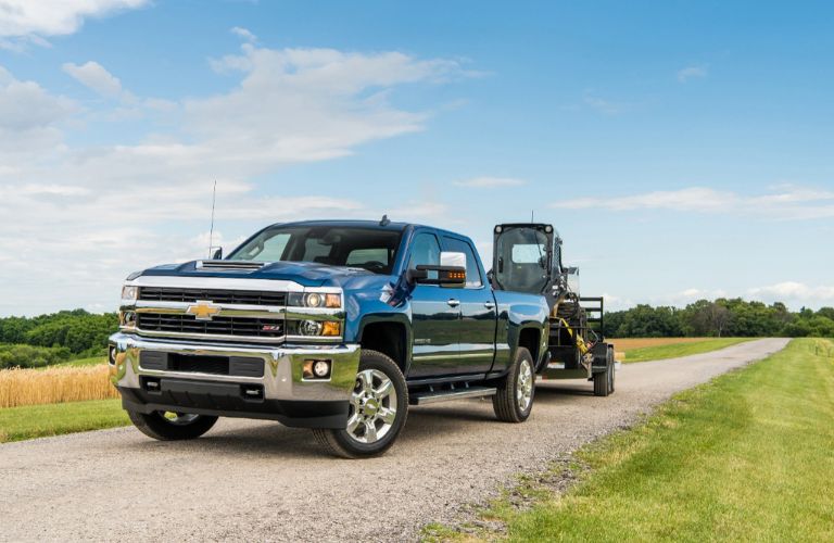 front quarter view of the 2017 Chevy Silverado 2500HD towing