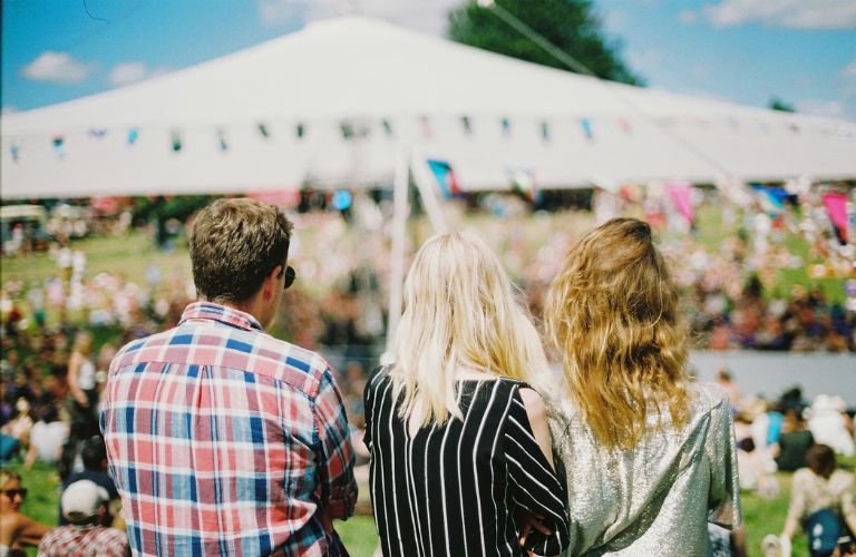 3 people looking at an activity