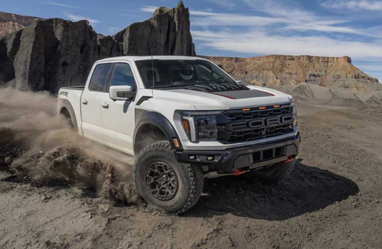 front view of the 2024 Ford F-150 off-roading