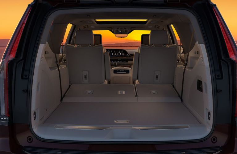 cargo area of the 2024 Cadillac Escalade