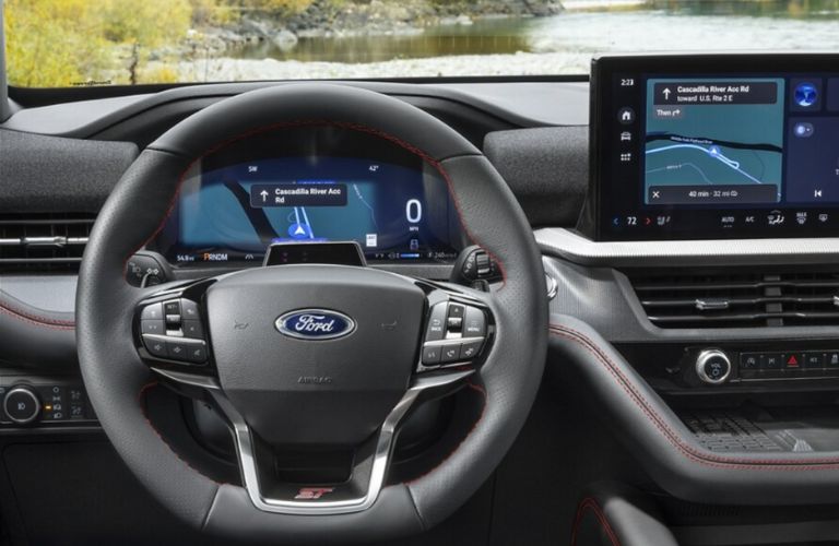 dashboard view of the 2025 Ford Explorer