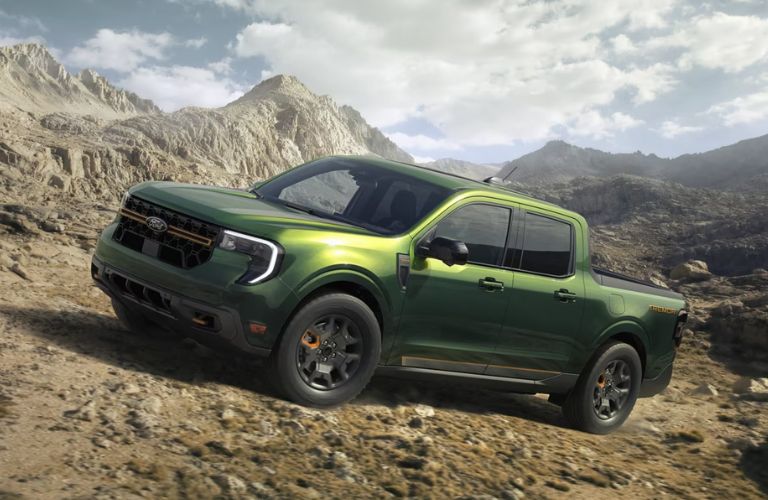 side view of the 2025 Ford Maverick® off-roading