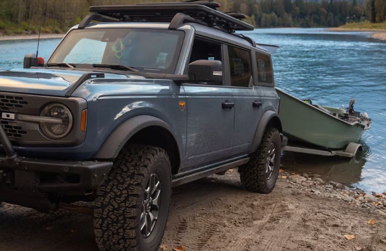 front view of the 2025 Ford Bronco® towing