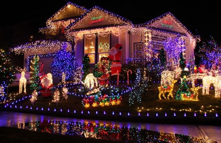 Christmas lights display