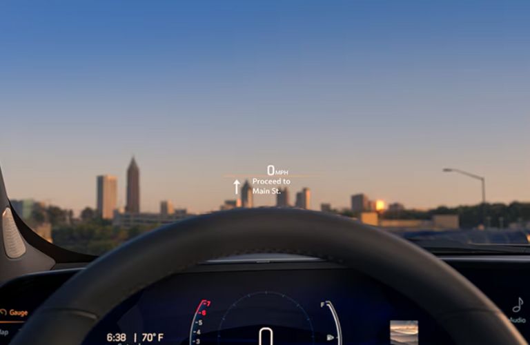 head-up display of the 2025 Cadillac XT4